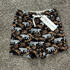 Janie and Jack Tiger Print Preppy Vacation Summer Shorts 3-6M NWT